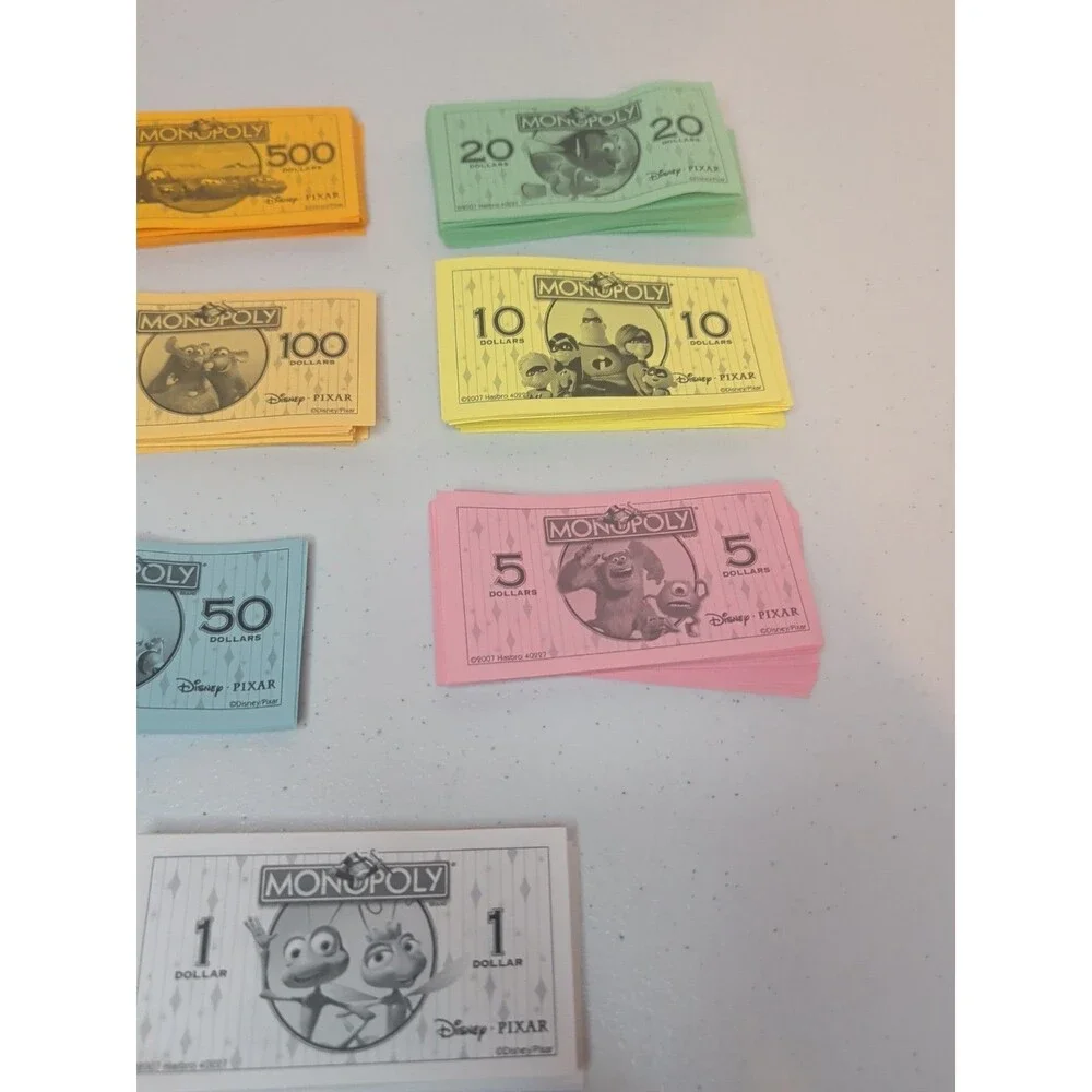 2007 Monopoly Disney Pixar Replacement Play Money
